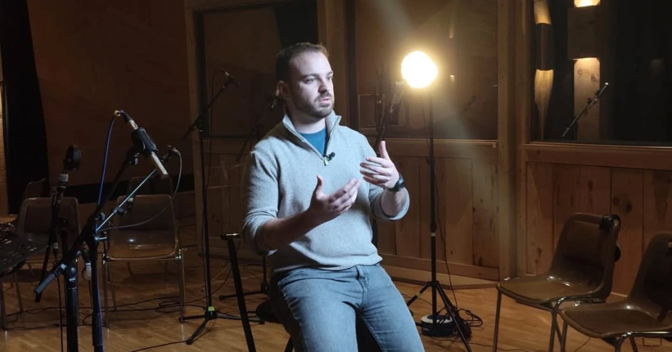 Ezequiel Navarrete in recording studio